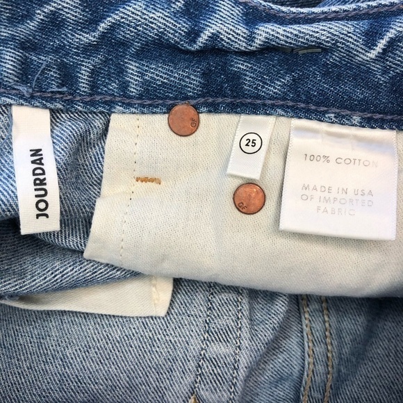 Grlfrnd NWT Jourdan Distressed Cutoff Jean Shorts 25 - Picture 6 of 7